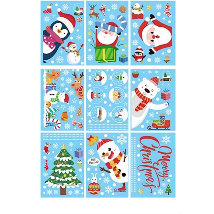Autocollant Déco Noël USA Voiture - Décalcomanie Fenêtre Multicolore, Marque 3M