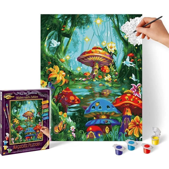 Feuilles De Stabilisateur De Broderie Solubles – Motifs Champignons Magiques, étoiles, Lune – 4 Feuilles 29,7x21 Cm - 8