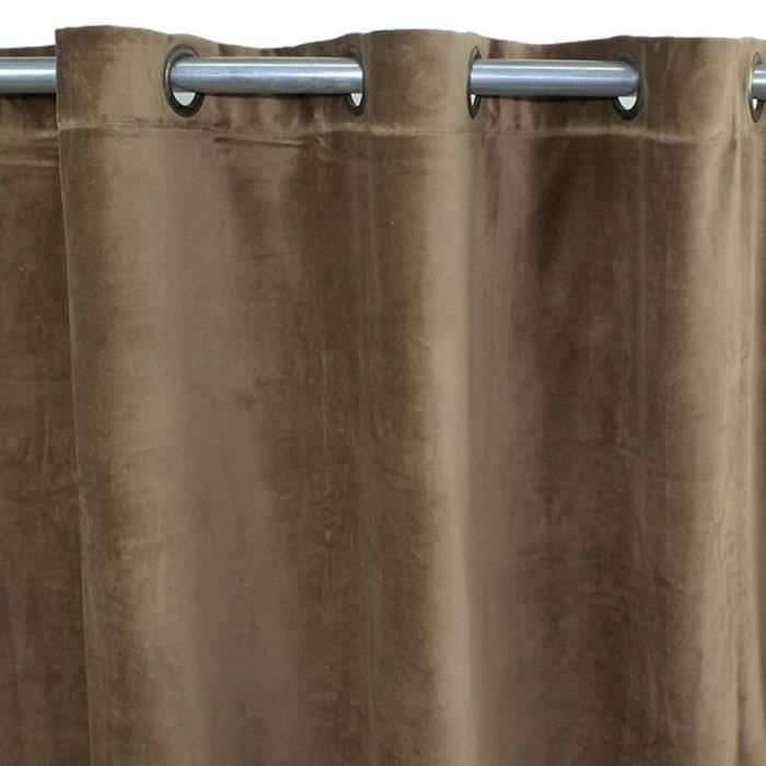 rideau taupe velour