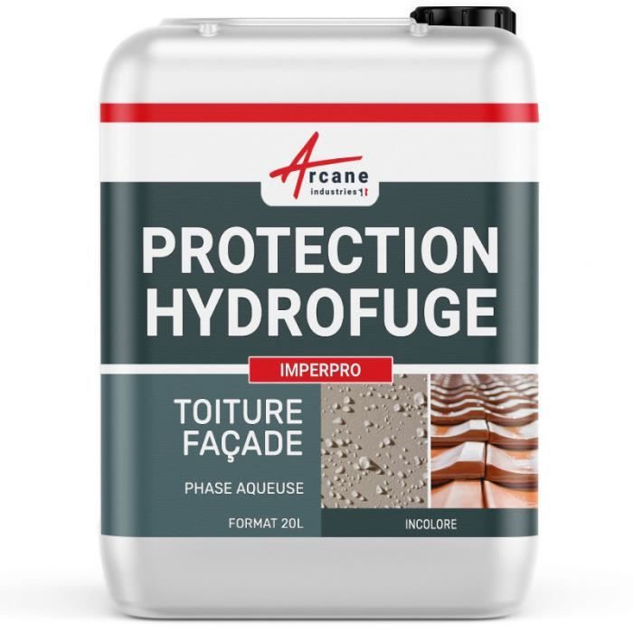 Hydrofuge et anti taches imperméabilisant murs, sols, toitures et facades - IMPERPRO ARCANE INDUSTRIES - 20 L (jusqu a 100m2)