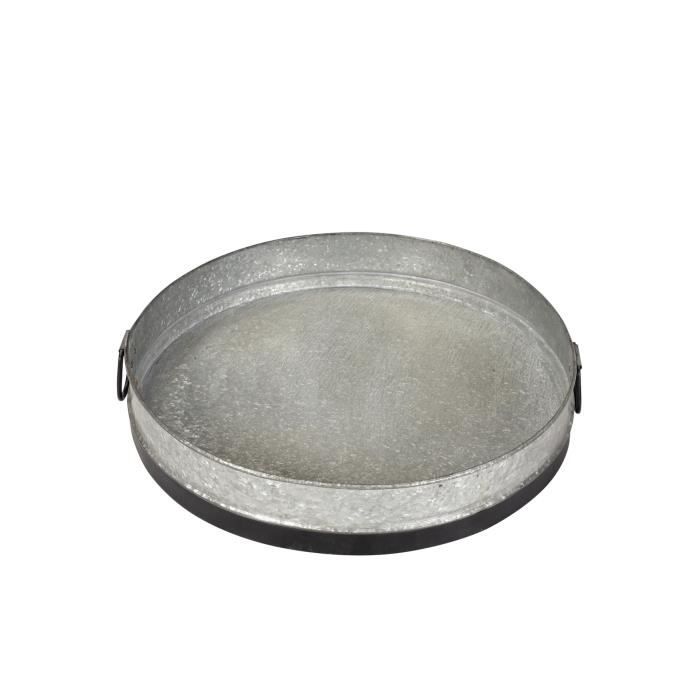 Plateau zinc zinktablett Ø 32 cm Acier Galvanisé Plateau zinc zinktablett Ø 32 cm Acier Galvanisé