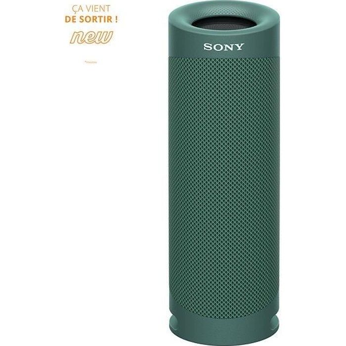 Enceinte Bluetooth Sony SRSXB23G - Autonomie 12h - Splash proof - Vert
