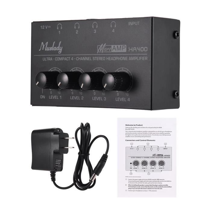 Jemora Table De Mixage 4 Canaux Portable - Ultra Faible Bruit - USB DC 5V Pour Micro, Guitare, Clavier