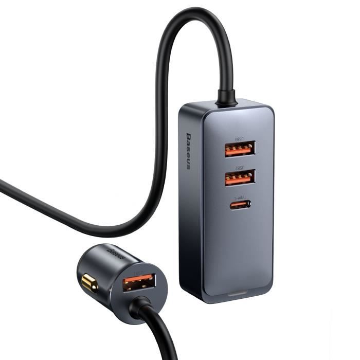Chargeur rapide pour voiture 12V vers USB Type-C