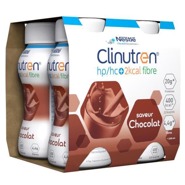 Clinutren HP/HC+ Fibres 2Kcal Chocolat 4 x 200ml