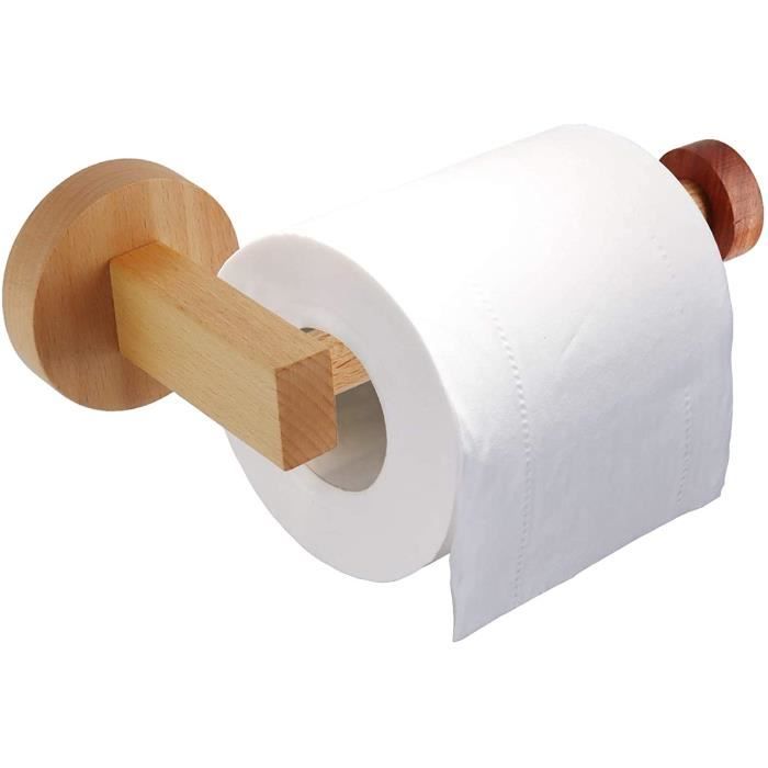 Meuble dérouleur papier toilette avec réserve Stockholm Blanc/Bois - Déco  salle de bain - Eminza