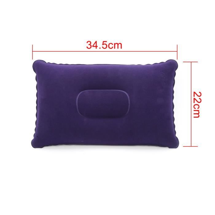 Coussin Gonflable De Siège Portable - 44x34 Cm, Imperméable, Avec Sac De Rangement - Pour Voyage, Camping, Bureau, Stade