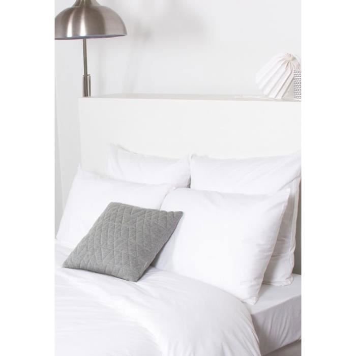 Drap Housse - COTE DECO - 160x200 cm - Blanc - Coton Bio - Bonnet 25 cm Drap Housse - COTE DECO - 160x200 cm - Blanc - Coton Bio - Bonnet 25 cm