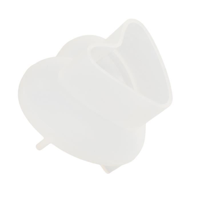 Grand moule en résine époxy en forme de cœur en silicone avec 10