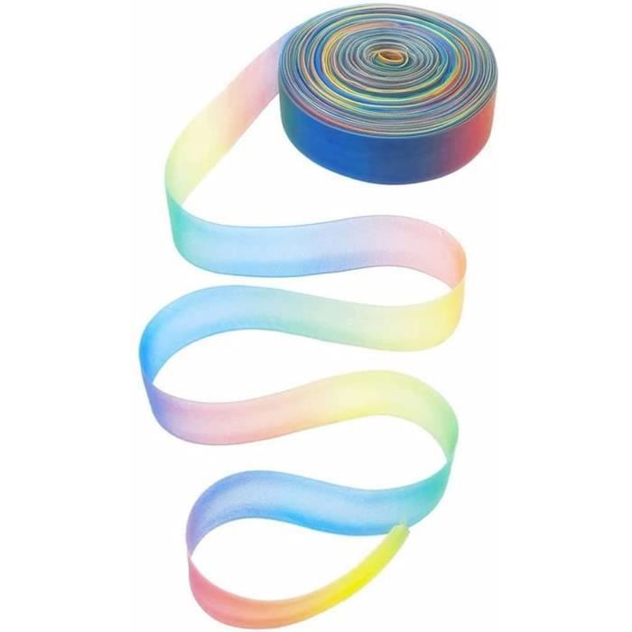 Ruban Arc-en-Ciel Decoraparty 10mm X 25m - Polyester - Pour Cadeaux, Déco Et Créations