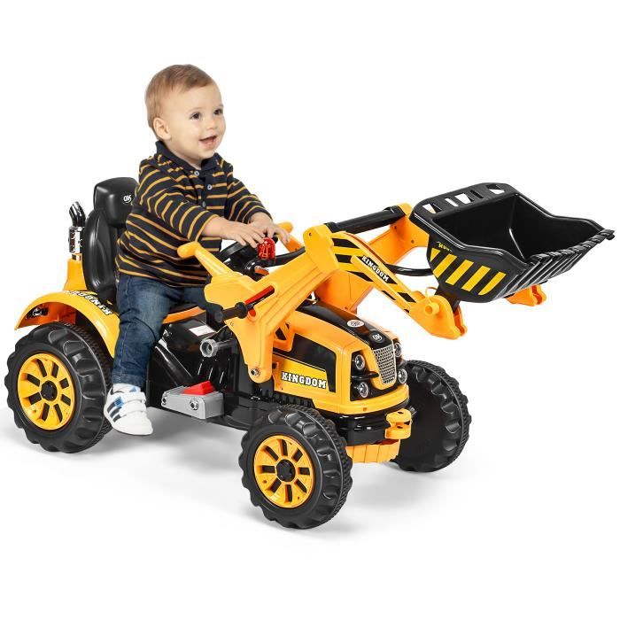 Tracteur Électrique Enfant - DREAMADE - Bras à Angle Réglable - Jaune -  Charge Max 30kg - Cdiscount Jeux - Jouets
