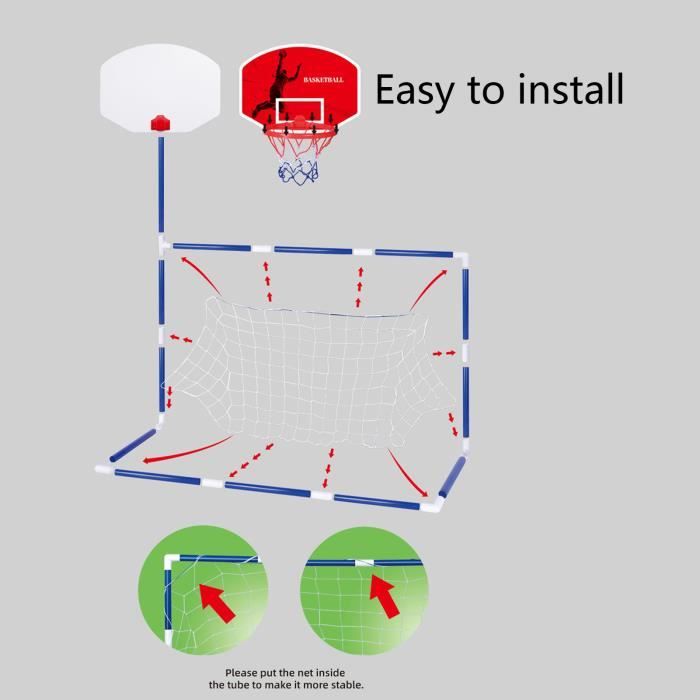 Cage De Football Enfant – But Avec Cible, Piquets Et Ballon Inclus, Pour Intérieur Et Extérieur