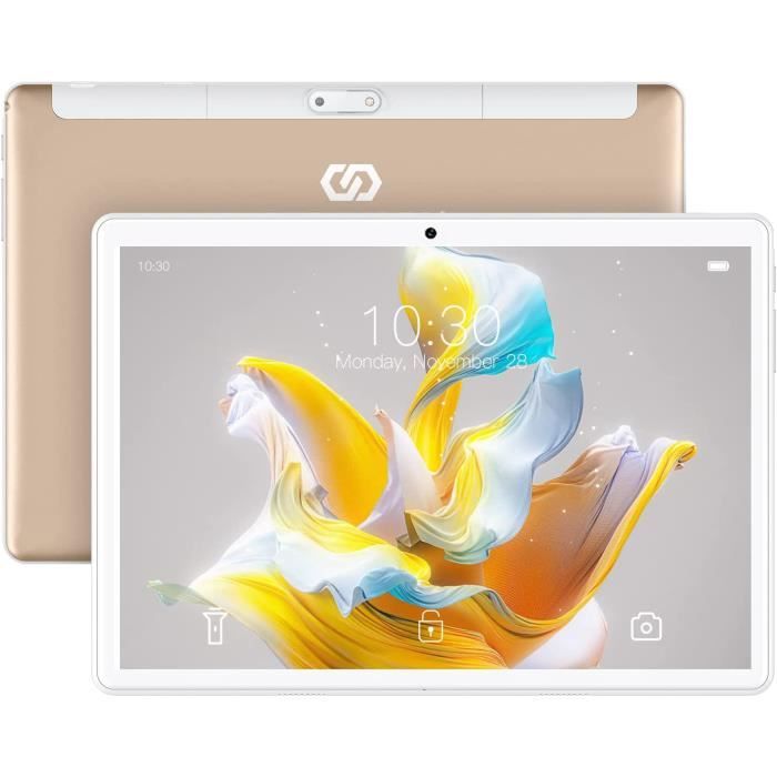 DUODUOGO P6-Tablette Tactile 10.1 -4Go RAM + 64Go ROM -Android 10-Tape C-Tablette Pas Cher-4G LTE SIM/ WiFi tablette