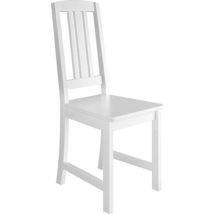 chaise de cuisine chaise de salle à manger chaise en pin massif blanc 90.71-22W