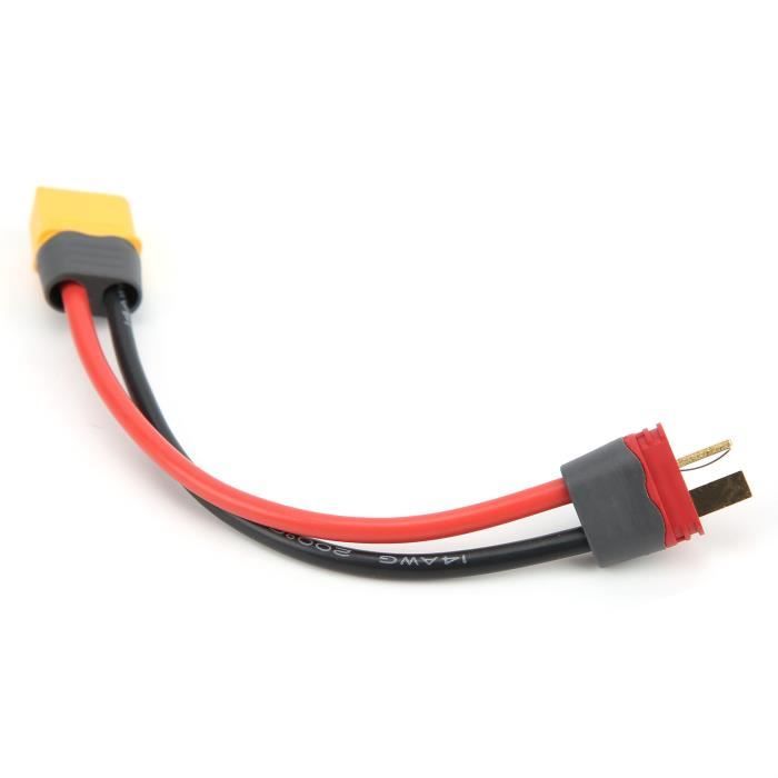 Lot De 5 Adaptateurs Deans T Mâle Vers Tamiya Femelle – 5 Cm – Fil 14AWG – Pour RC ESC Batterie LiPo – 600V 200°C