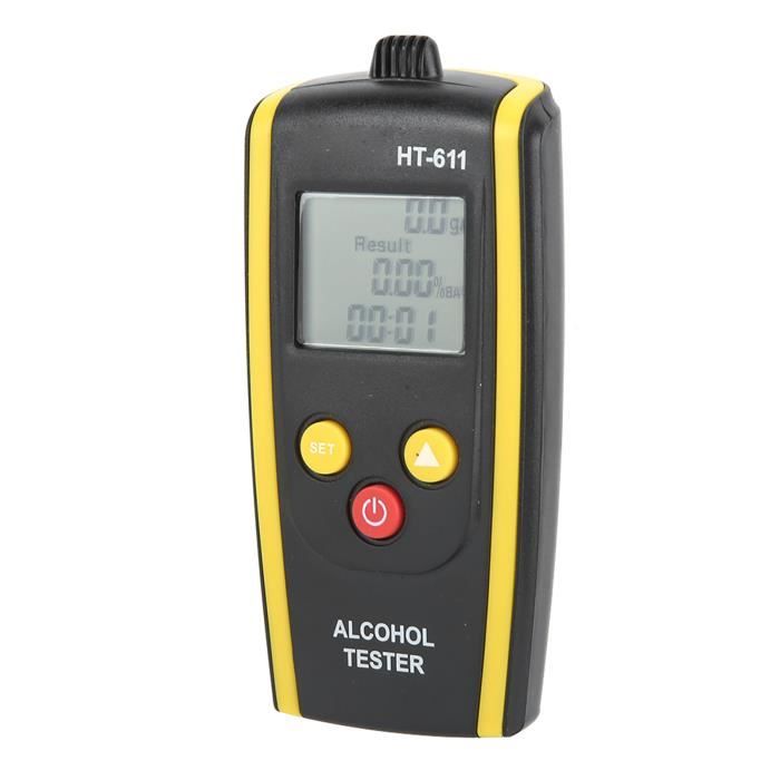 Alcootest Portable Professionnel Avec Écran LCD - Haute Sensibilité, Mesure 0.00-0.199%, Alarme Sonore - Pour Usage Personnel Ou Fête