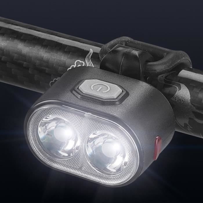 Phare Avant Moto & Klaxon Vélo 130dB - 5/8 LED Rechargeable USB - 6 Modes, étanche IP44 - Installation Facile