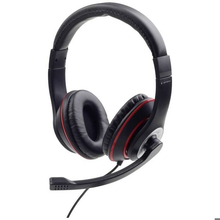 Casque Gembird MHS-03-BKRD – Stéréo, Micro Intégré, Commande de Volume - vue 5