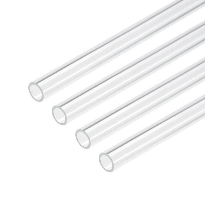 Tuyau Acrylique Transparent 13x15mm - 30cm - Pour Aquarium, DIY, Décoration - Facile à Couper