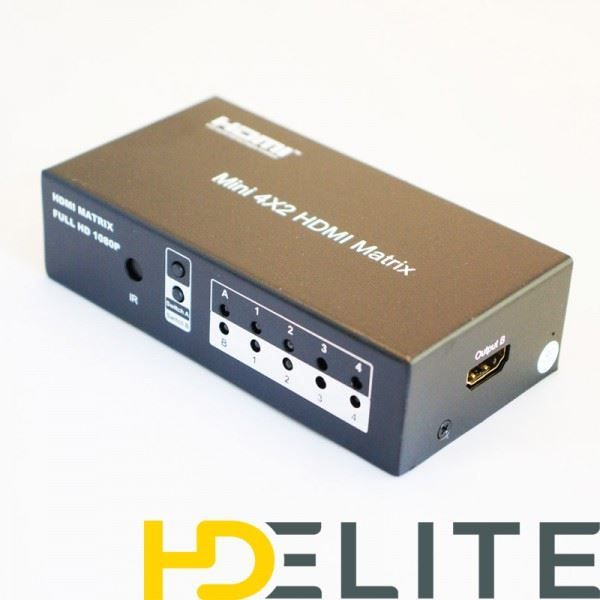 Matrice HDMI 4x2 4K 60Hz HDR Dolby Vision Atmos – 4 Entrées 2 Sorties, ARC, SPDIF, EDID, Downscaler Pour Home Cinéma & Pro
