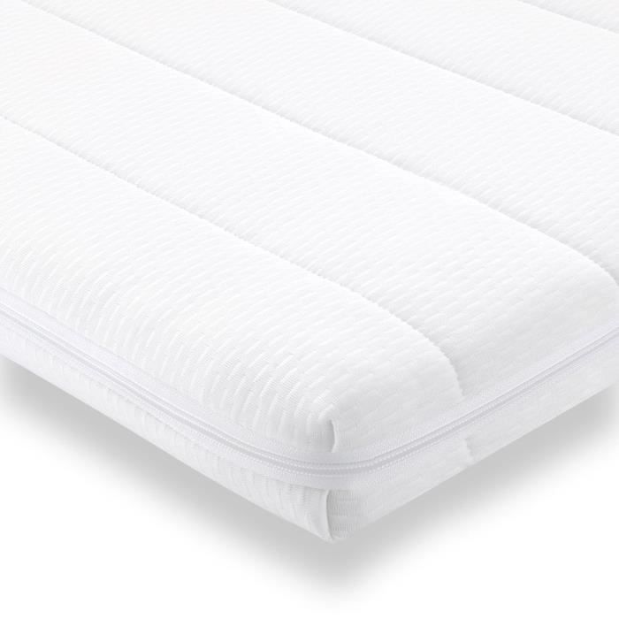 Surmatelas 140x200 cm, Mousse confort, Sur matelas ferme, Sommeil réparateur, Épaisseur 5 cm, Matériaux respirants et hygiéniques