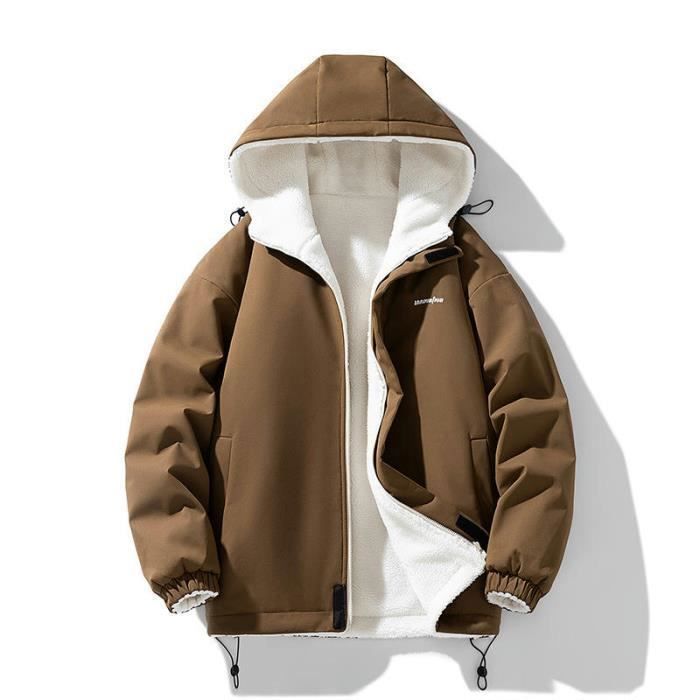 Veste Polaire Homme Avec Capuche Amovible - Chaud Et Léger Pour Automne/hiver, Style Décontracté Cargo