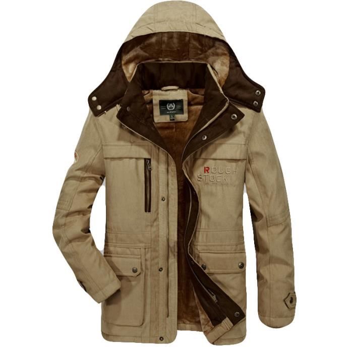 Parka homme de Marque moyen long d contract e cor enne parka