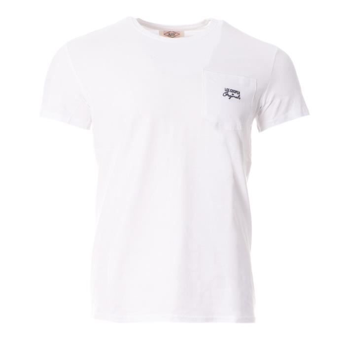 T-shirt Blanc Homme Lee Cooper Oxime