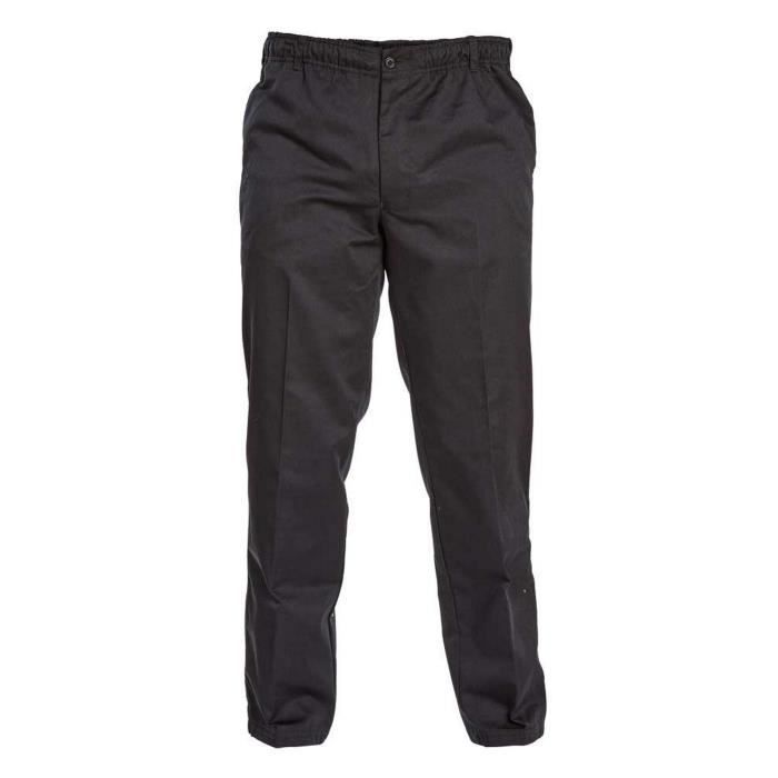 Pantalon grande taille DUKE D555 Élastiqué Noir Homme