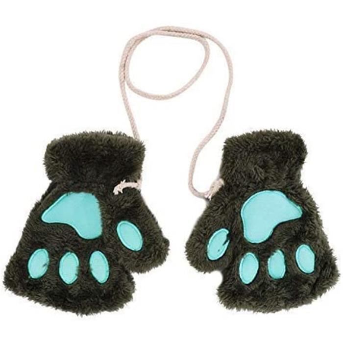 VEGCOO Mitaines Femme Homme, 2 Paires De Gants Tricotés Hiver Demi