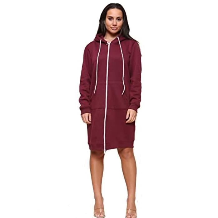 Sweat à Capuche Zippé Superdry Femme, Rose, Coton/polyester, Taille M, Occasion TBE