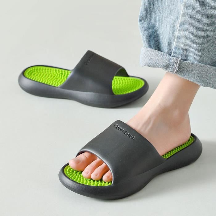 Sandales De Douche Unisexe - Pantoufles Plage/Piscine Antidérapantes, Semelle Épaisse, Pour Intérieur Et Extérieur - 2