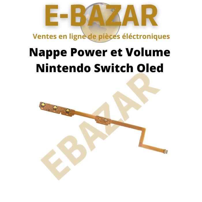Nappe Contacteur Oled Bouton Power et Volume Câble flexible Nintendo Switch Oled - Orange/Jaune