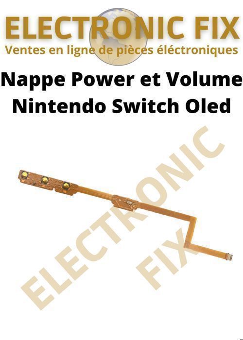 Nappe Contacteur Oled Bouton Power et Volume Câble flexible Nintendo Switch Oled - Orange/Jaune