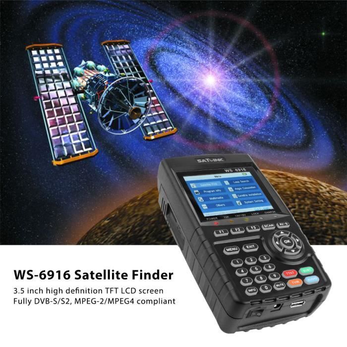 SATLINK WS 6916 HD Mesureur de Champ SATELLITE HD DVB-S2 Pointeur MPEG-2
