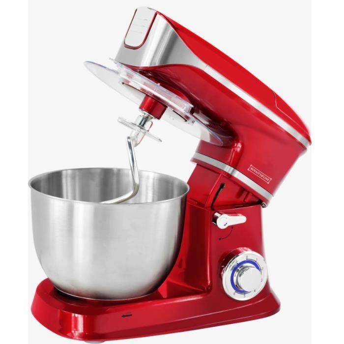 Robot pâtissier Multfonctions - ROYALTY LINE - Grande Capacité 6.5 L - 1900W - Bol en acier inoxydable - Royal
