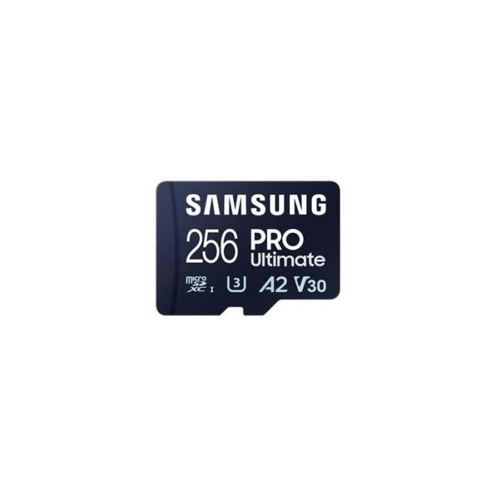 Carte Micro SD Samsung Pro Ultimate 256 Go Bleu + lecteur - Cdiscount  Appareil Photo