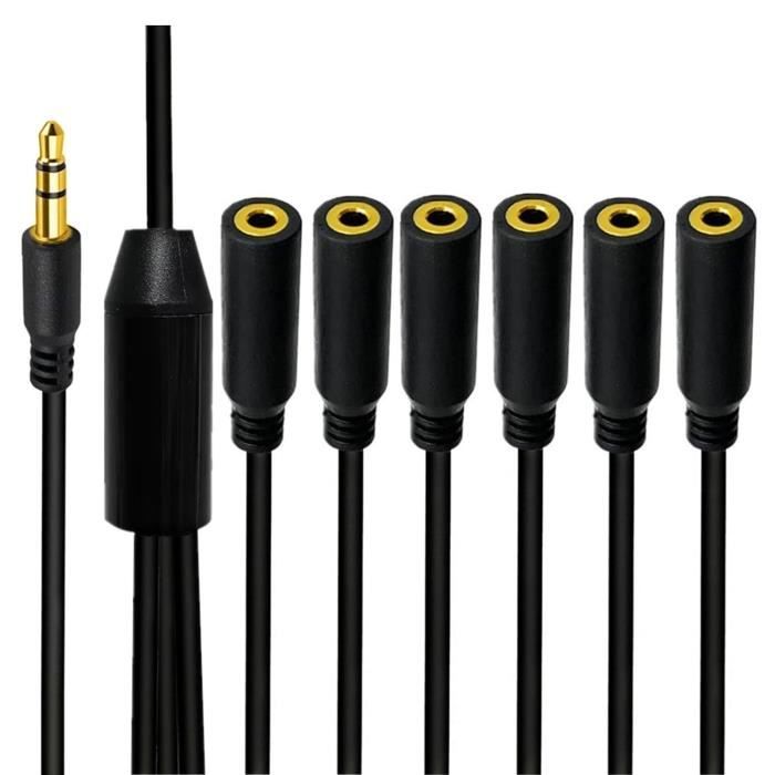 Adaptateur jack 6,35mm mâle vers jack 3,5mm femelle stéréo haute qualité Vention