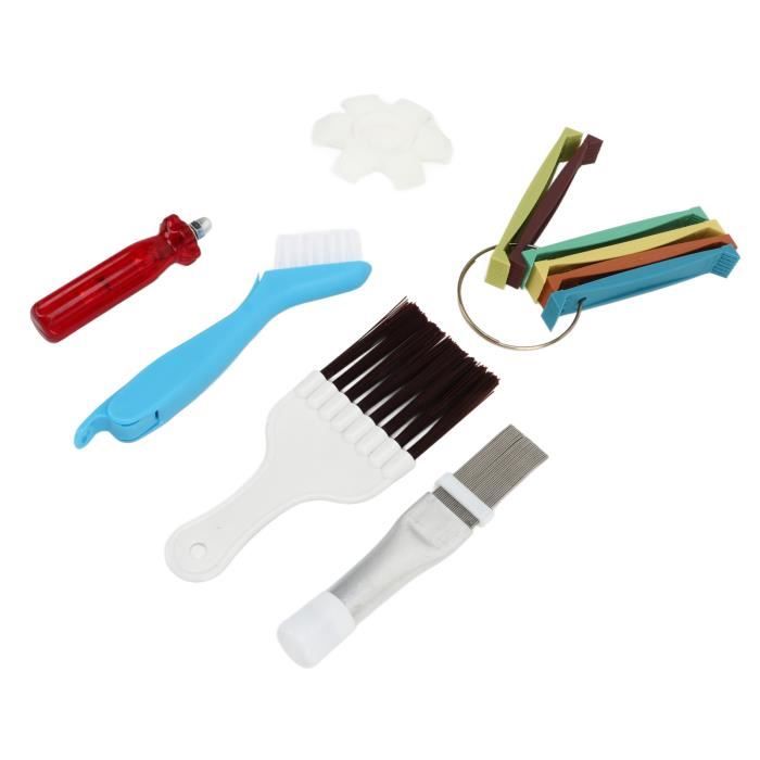 4 Outils Nettoyage Climatiseur - Peigne Ailettes, Brosse Serpentins, Acier Inoxydable