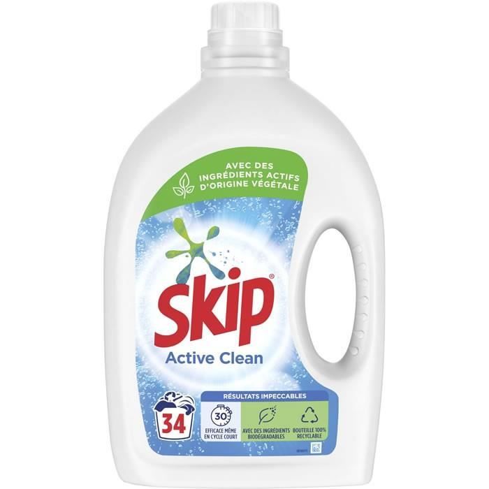 Skip Active Clean Lessive Efficace - Savon Liquide Pour Le Linge 4L 80  Lavages MRM00229 - Sodishop