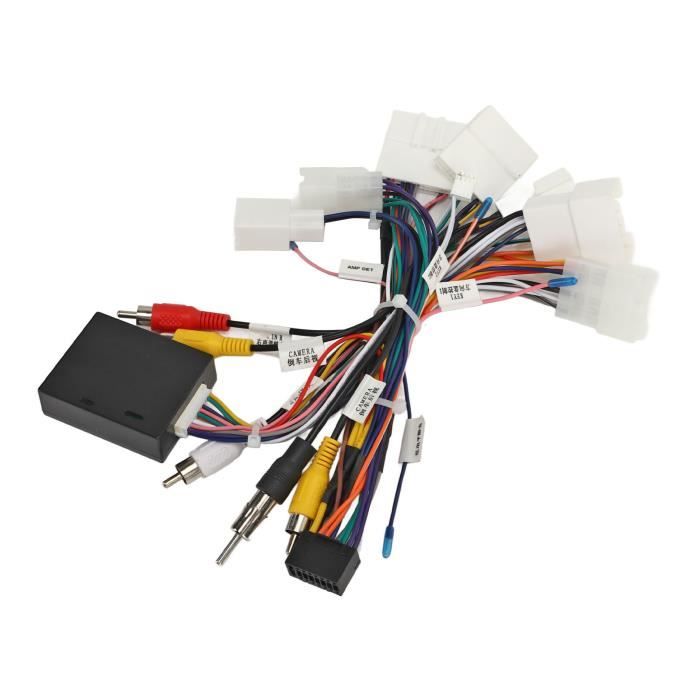 Aerzetix: Connecteur fiche ISO 8PIN + 5PIN pour autoradio précâblée  faisceau universel alimentation+son haut parleurs enceintes