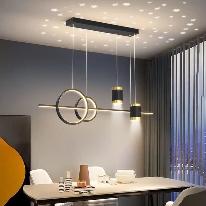 Wandun Moderne LED Suspensions, 100cm Hauteur Réglable Salle a Manger ...