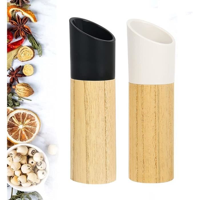 Moulin à Poivre Et Sel Manuel En Céramique Réglable – Set Élégant Acier & Verre, Broyage Précis