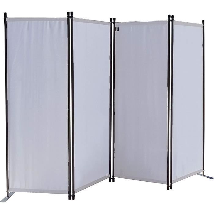 Quick Star Paravent 220 x 165 cm Séparateur de Tissu Jardin en 4