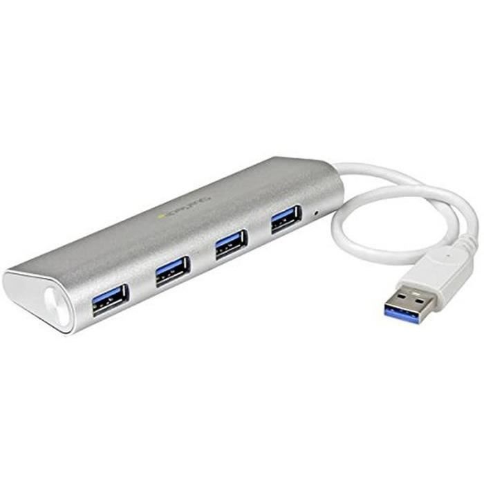 HUB - STARTECH.COM - ST43004UA - Hub USB 3.0 compact 4 ports en aluminium avec câble intégré