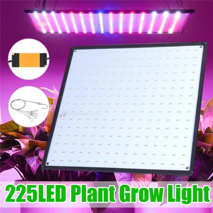 Lampe De Croissance LED Horticole 225W Équivalent - Spectre Complet (UV/IR) - Pour Plantes D'Intérieur, Tente 60x60cm