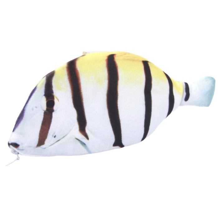 Porte-monnaie En Peluche Forme Poisson - Sac De Rangement Pour Pièces, écouteurs, Clés, Mignon Et Pratique - 4