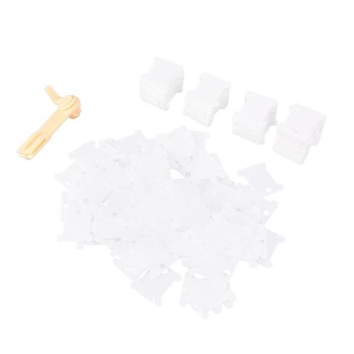 100pcs Bobine au Point de Croix Enrouleur Planche d'Enroulement de Fil