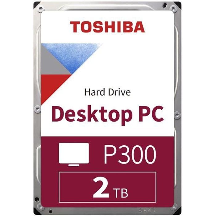 TOSHIBA - Disque dur Interne - P300 - 2To - 7200 tr/min - 3.5 Boite Retail (HDWD120EZST)