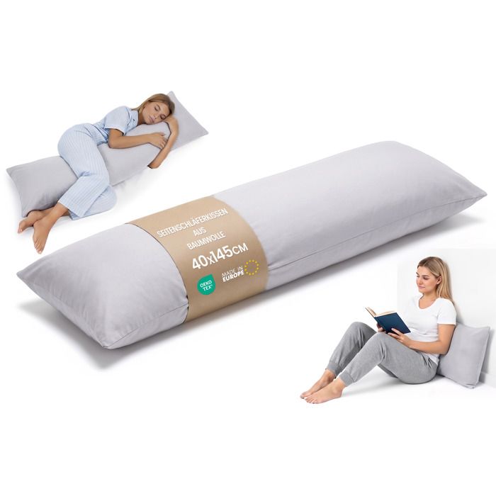 Coussin De Positionnement Latéral LILENO HOME 40x145cm - Rembourrage 1200g - Housse Microfibre Lavable - Fabriqué En Allemagne